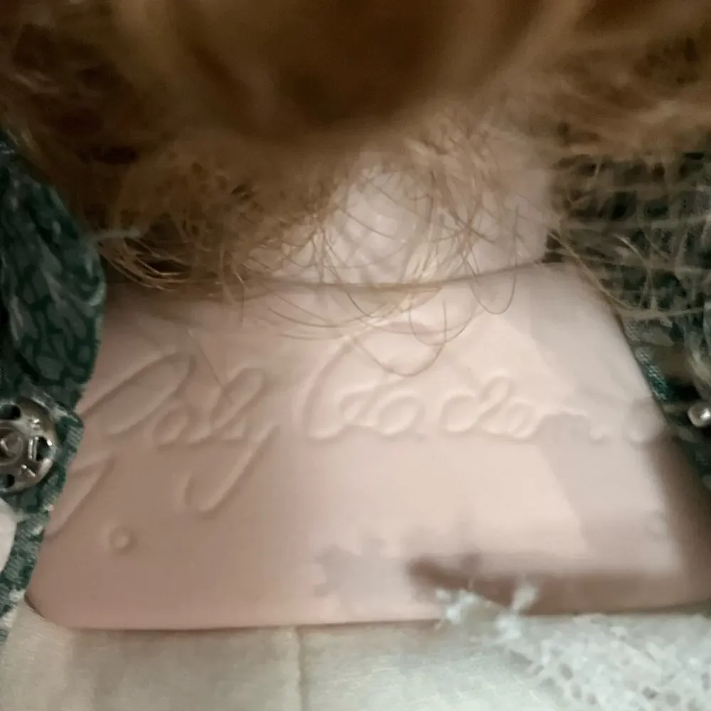 Vintage Katrina Porcelain Doll with Curly Hair in White Dress with Box